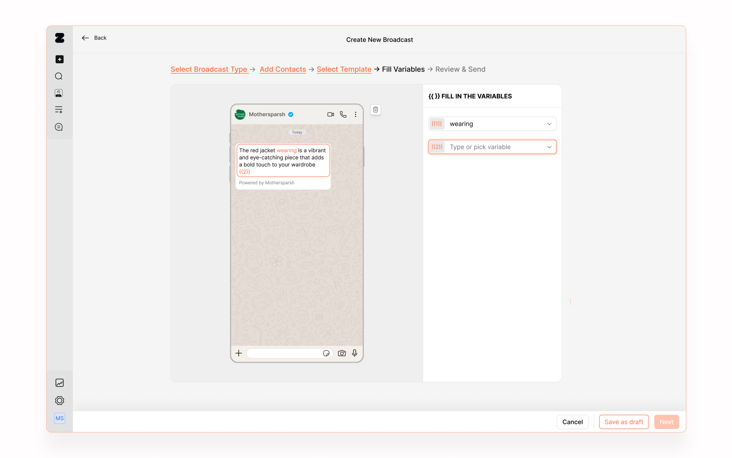 Personalization with Variables