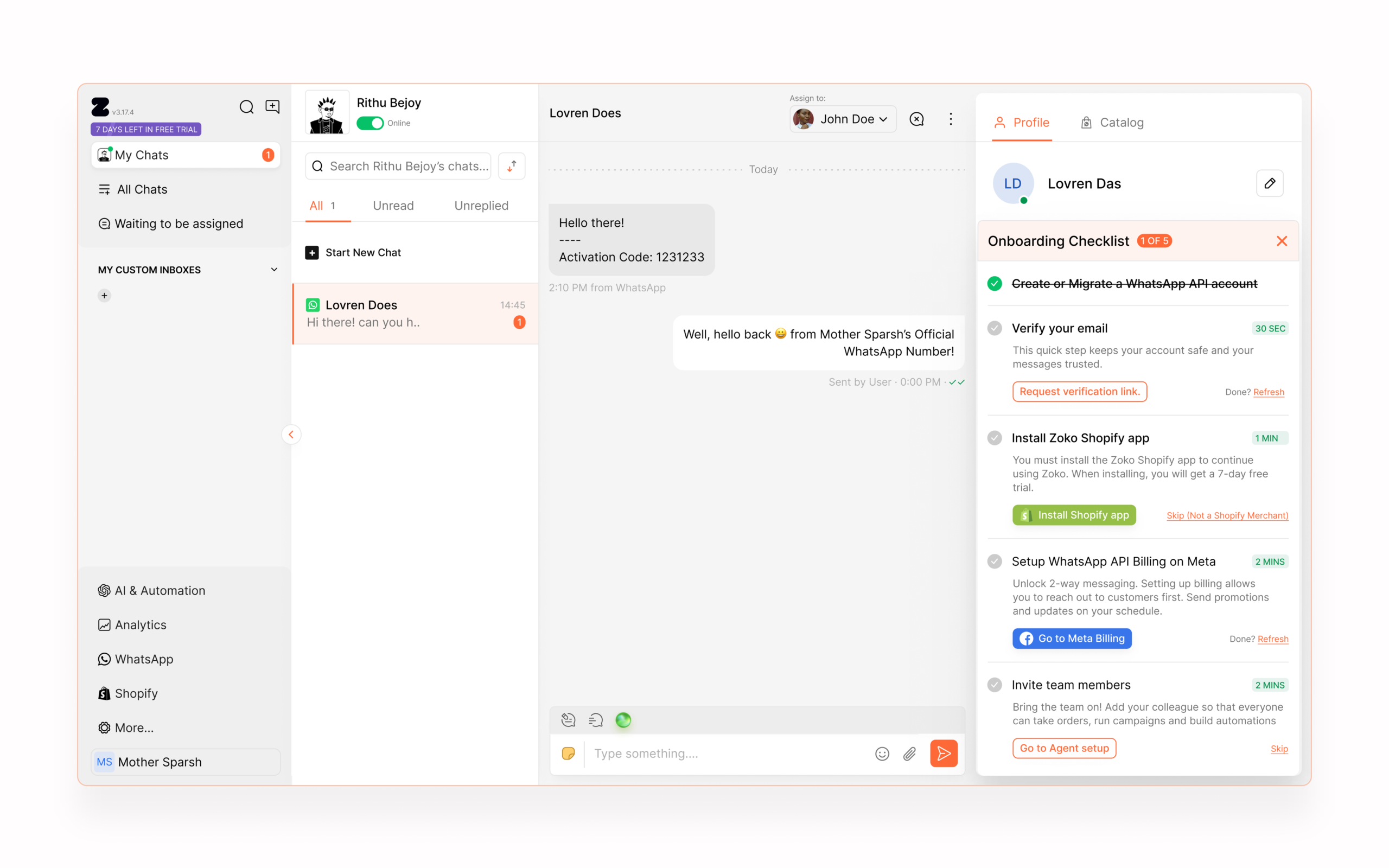 Post-Onboarding Checklist (Key Feature)